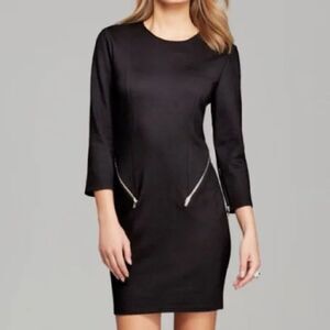 NEW Rebecca Minkoff Emmet Zippet Keyhole Black Mini Dress Size 4